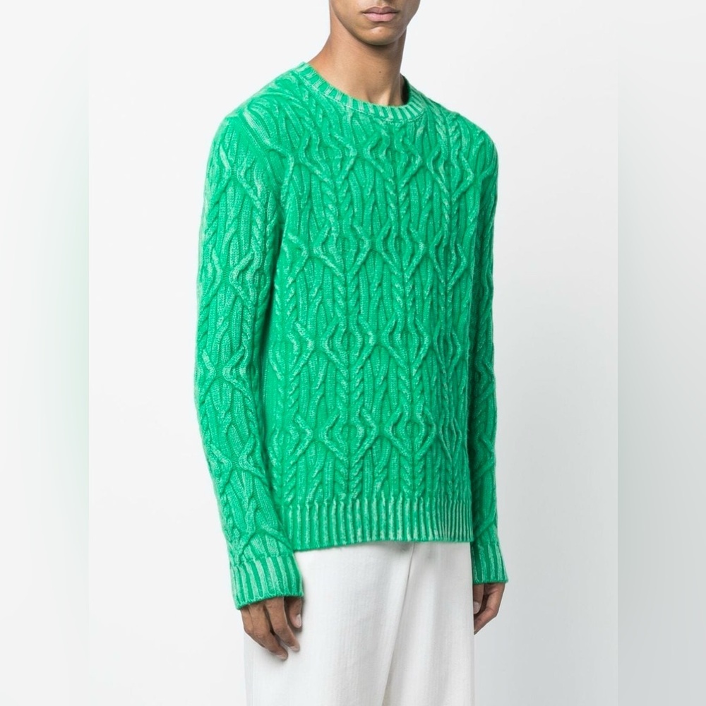 ALTEA NWT XL Gestrickter Pullover Sweater • Italy • Maglia Girocollo Treccia - Picture 11 of 14